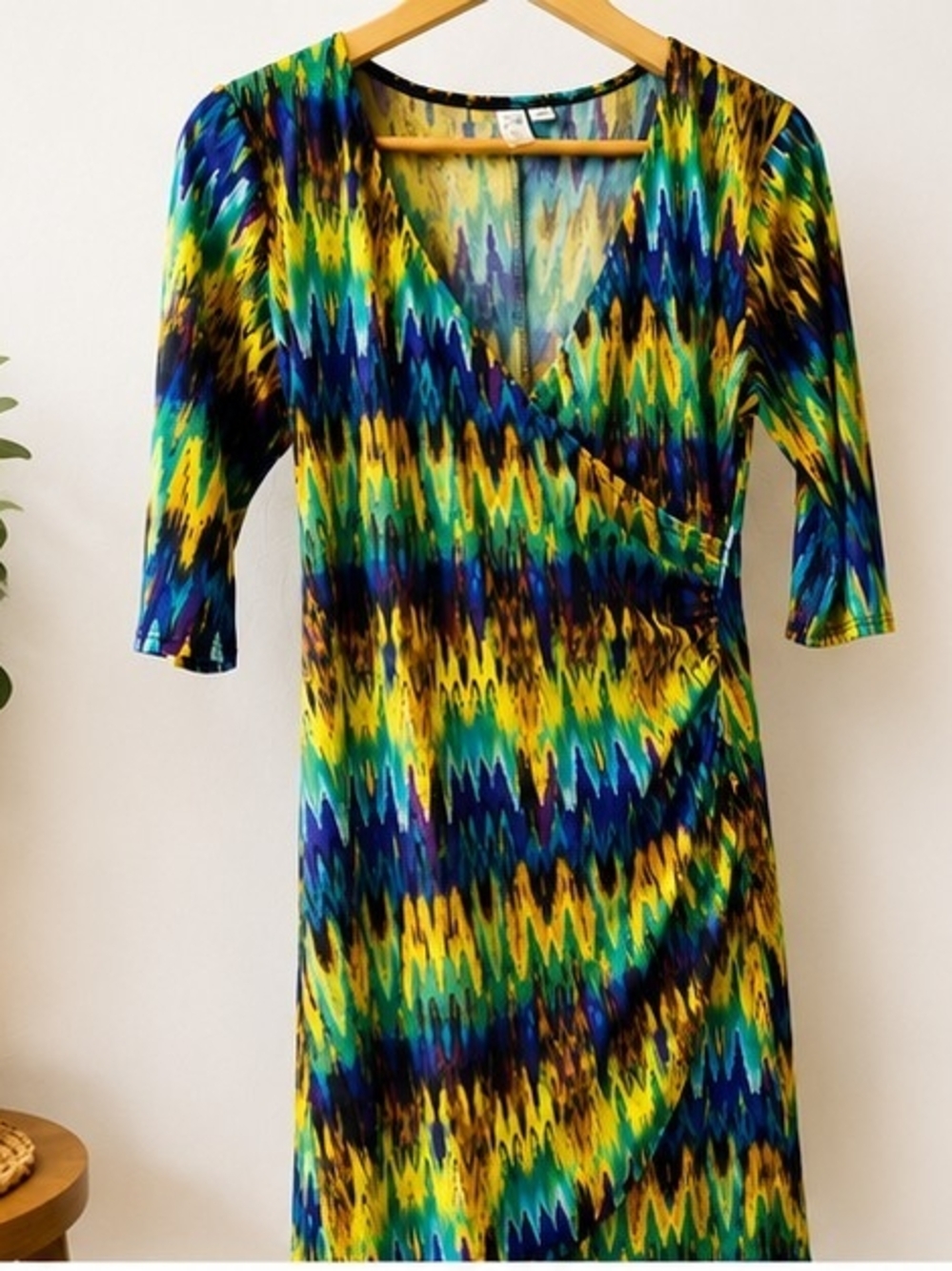Emma & Michele Multicolor V-Neck Dress